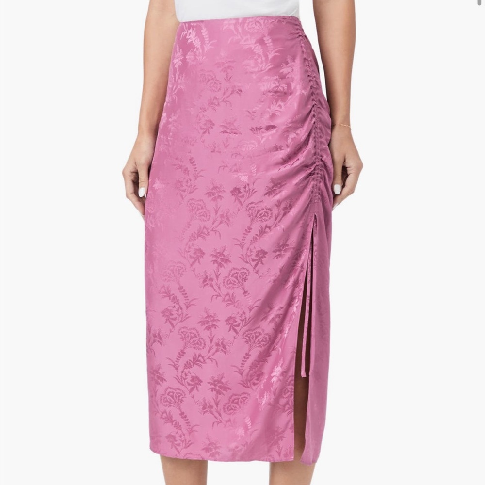 Paige Jeanette Silk Skirt in Dusty Plum